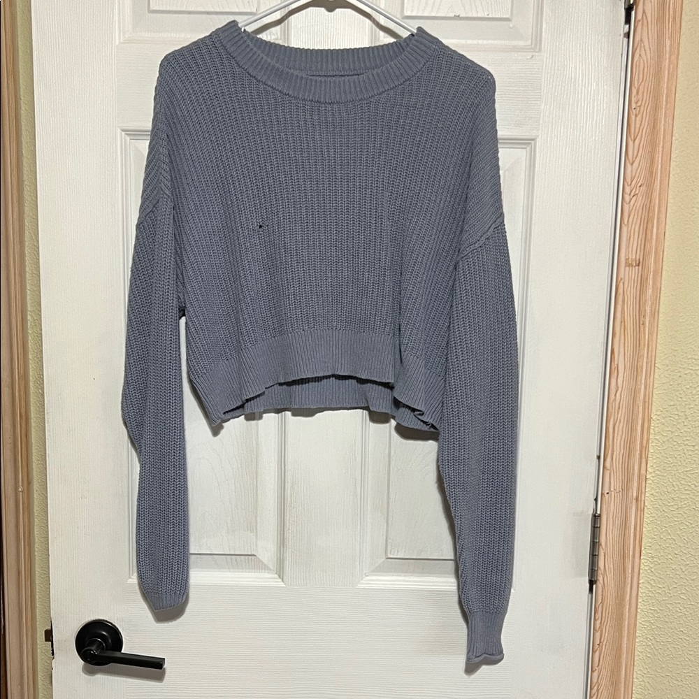 Aeropostale Light Blue Knit Crop Top